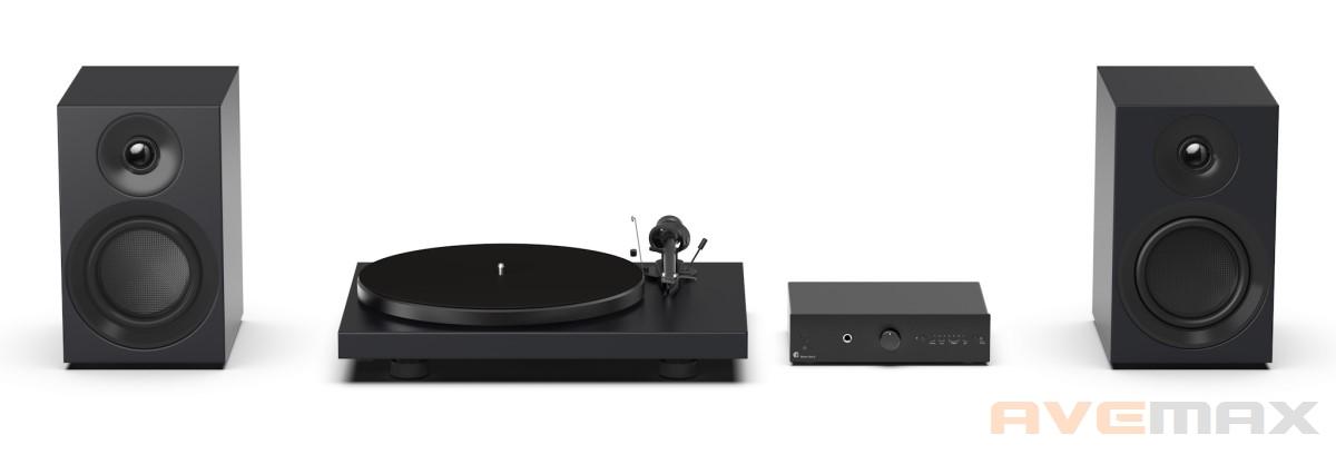 Pro-Ject Colourful Audio System E - All-in-one Hi-Fi systém s gramofonem (ČERNÁ)