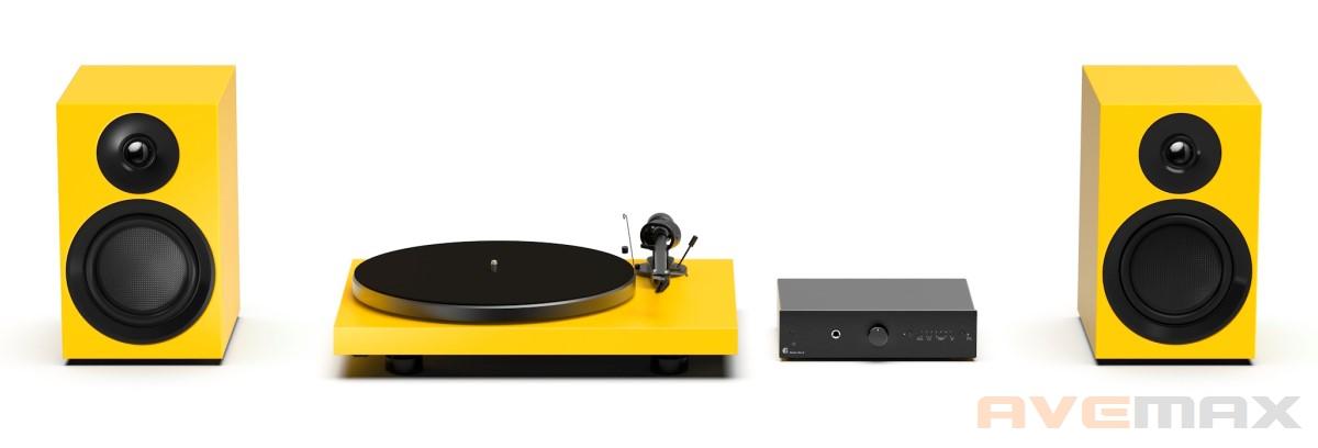 Pro-Ject Colourful Audio System E - All-in-one Hi-Fi systém s gramofonem (ŽLUTÁ)