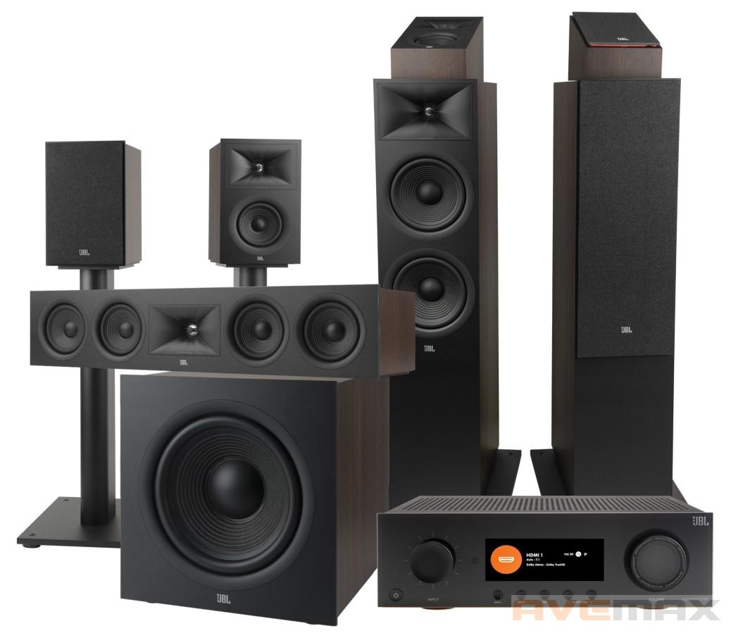 JBL Audio set MA9100HP + STAGE 280F + 245C + 250B vč. stojanů + 240H +220 (černá)