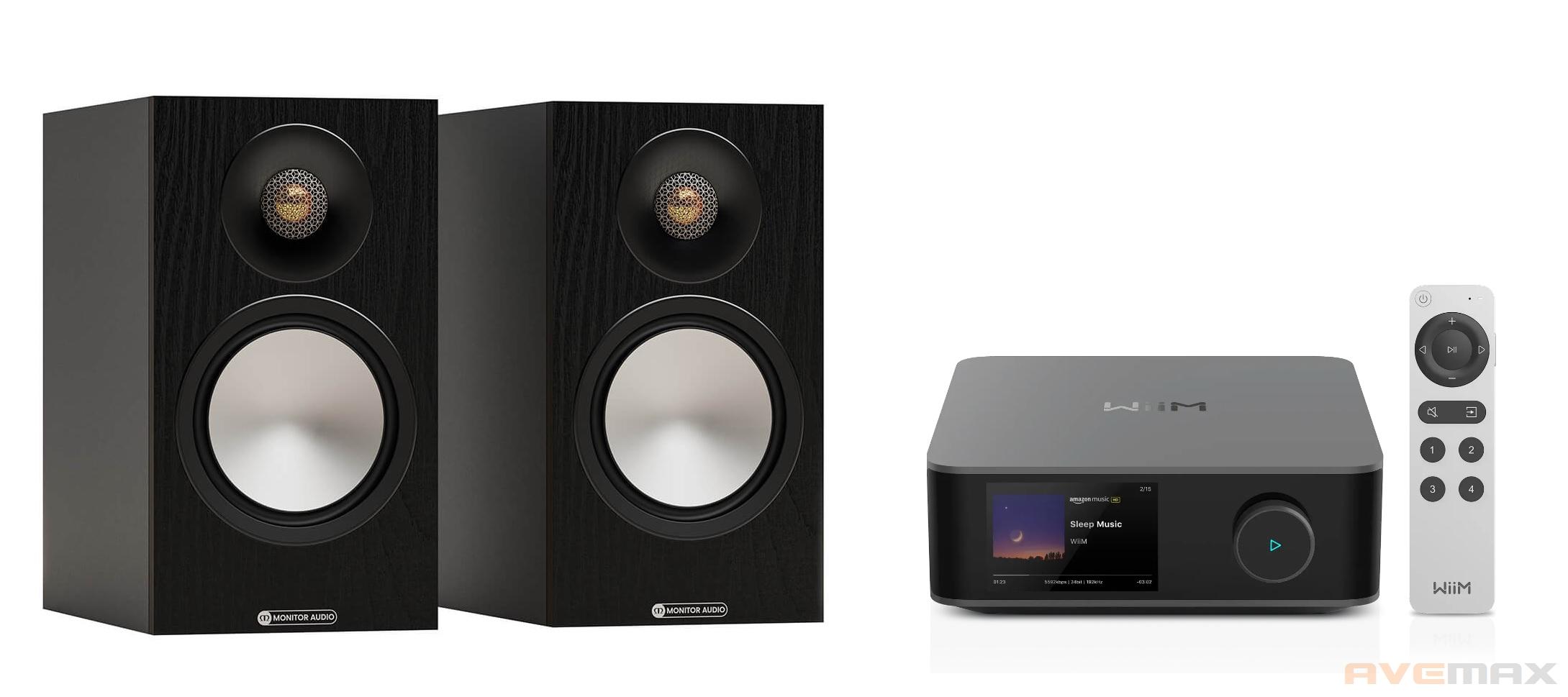WiiM Amp Ultra + Monitor Audio Bronze 50 7G