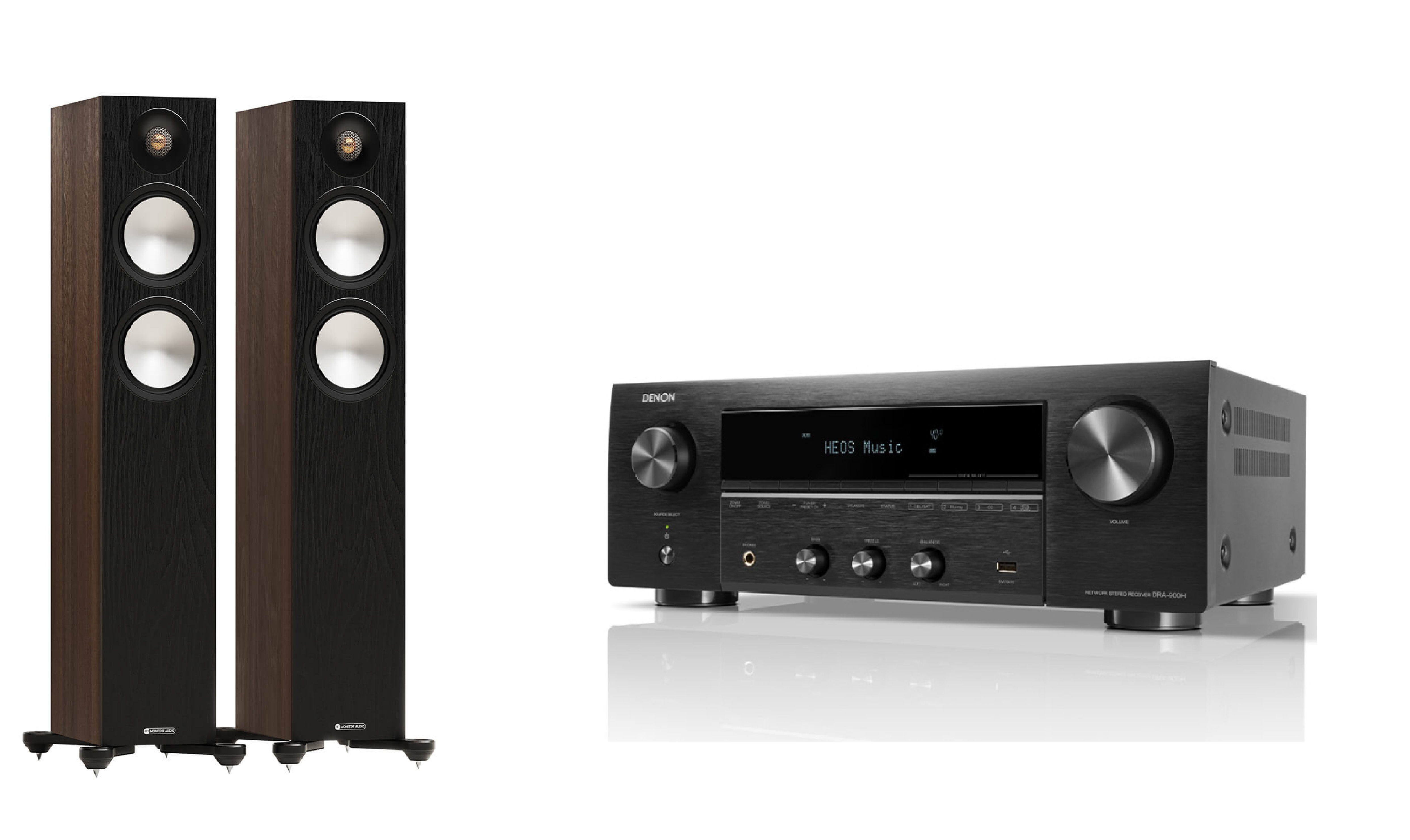 DENON DRA-900H + MONITOR AUDIO BRONZE 300 (stříbrná, černá)