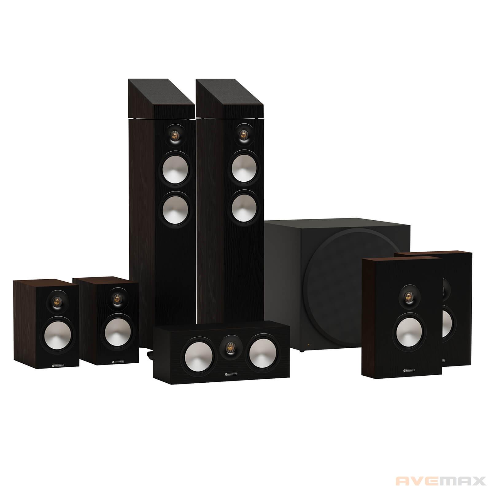 MONITOR AUDIO BRONZE 300 7.1.2 SET (ořech)