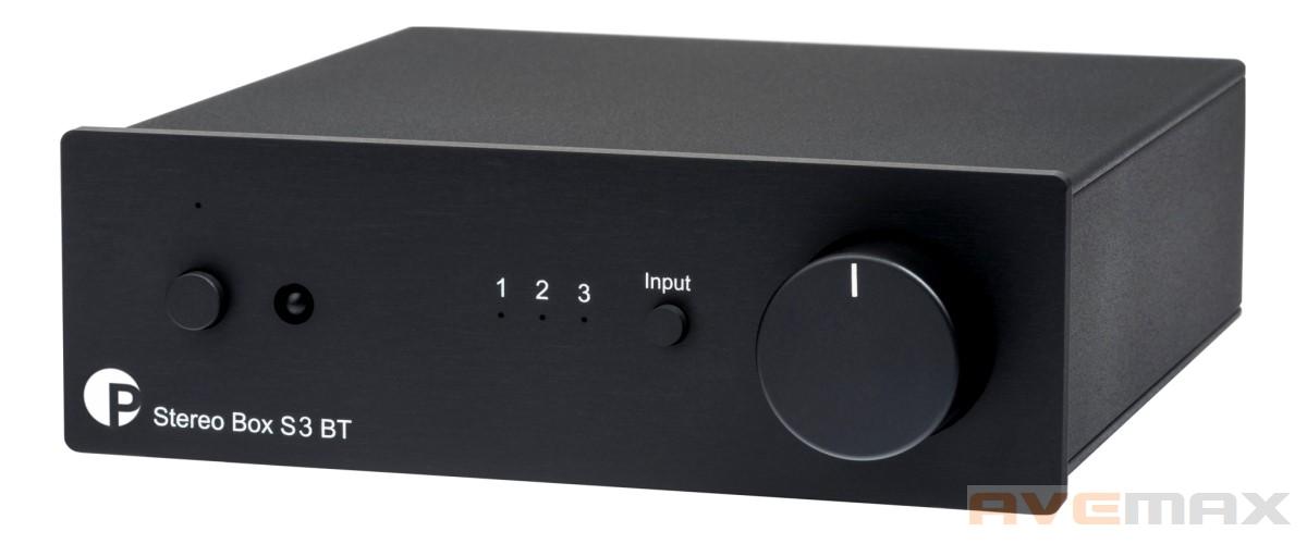 AQ Audio set Pro-Ject Stereo Box S3 BTb+ WRS MM2 black passive +reprokabel AQ 615 2x1,5mm2